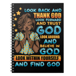 Caderno Espiral Olhe para trás e para o notebook espiral de Deus d