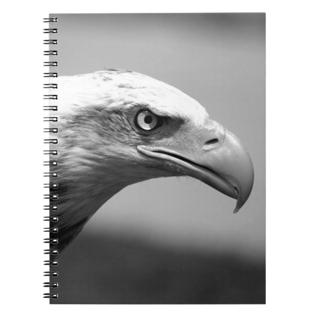 Caderno Espiral Olho de Águia Preto e Branco (Frente)