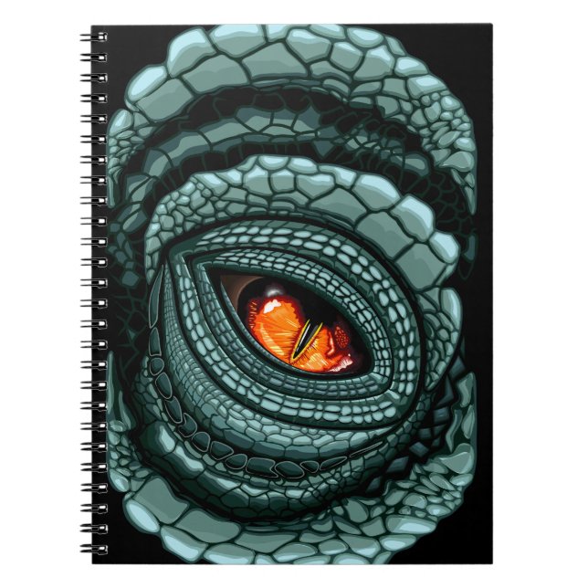 Caderno Espiral Olho de Predador Réptil Primitivo (Frente)