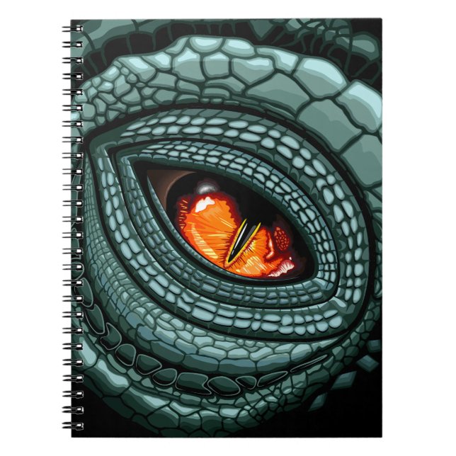 Caderno Espiral Olho de Predador Réptil Primitivo (Frente)