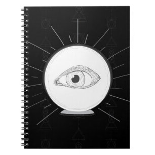 Caderno Espiral Olho Vidente de Vidente Esotérico Bola de Cristal