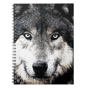 Caderno Espiral Olhos de Lobo