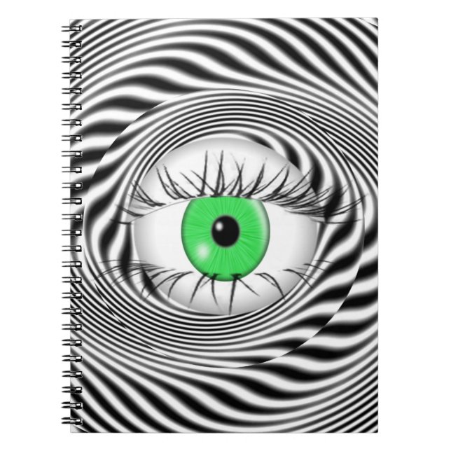 CADERNO ESPIRAL OLHOS HIPNÓTICOS - HIPNOTISTA (Frente)