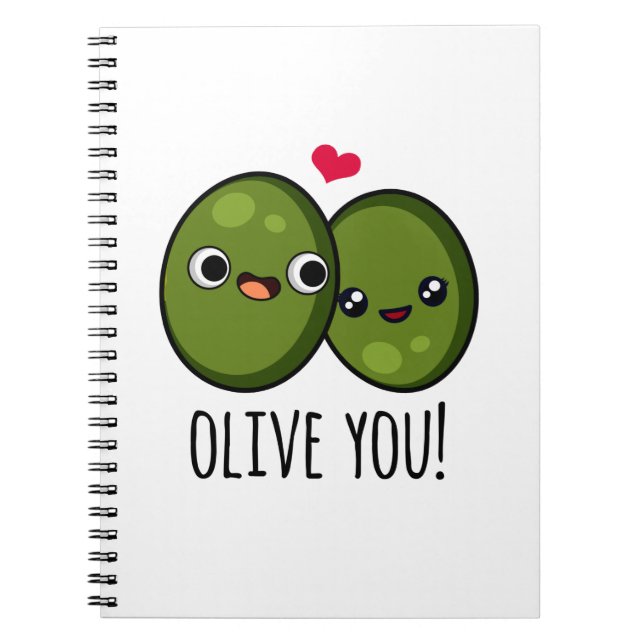 Caderno Espiral Olive Você Amor Engraçado Trocadilho  (Frente)