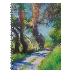 Caderno Espiral Oliveiral Iluminada pelo Sol Paisagem Pastel