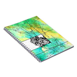 Caderno Espiral Olivenbaum Tuschezeichnung