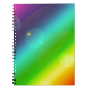 Caderno Espiral ombre rainbow