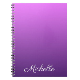 Caderno Espiral Ombre roxo personalizado