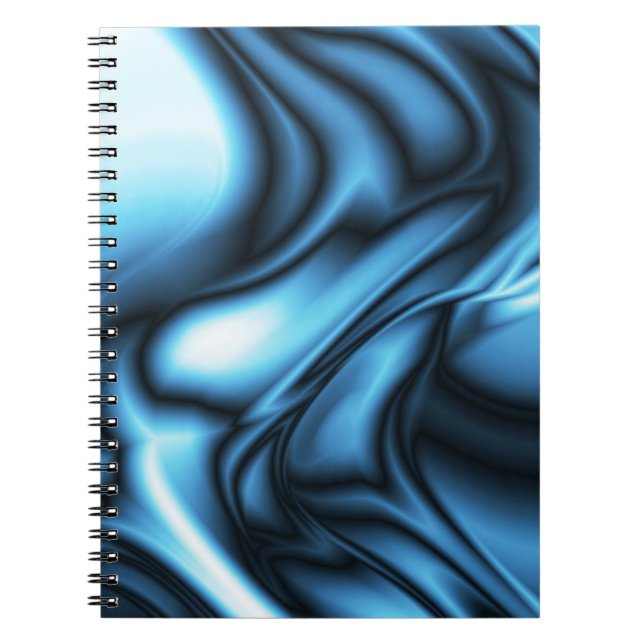 Caderno Espiral Onda de Seda Azul (Frente)