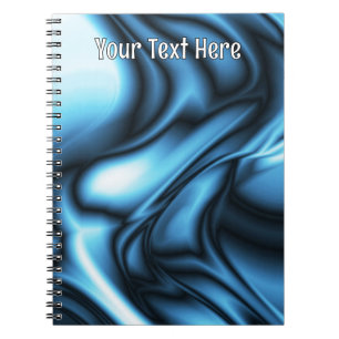 Caderno Espiral Onda de Seda Azul