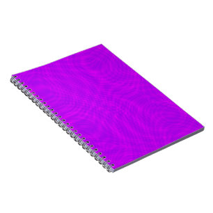 Caderno Espiral Onda Moiré Rosa e Roxo