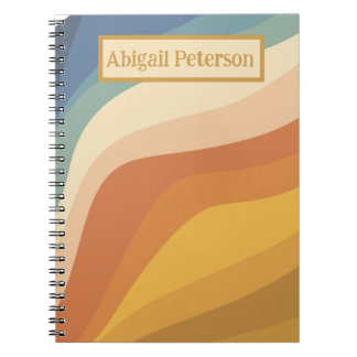 Caderno Espiral Onda retrógrada, Diário Escrevendo,