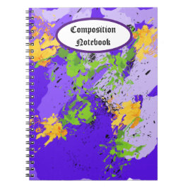 Caderno Espiral Ondas Arte Fluida Projeto Vibrante Redemoinho