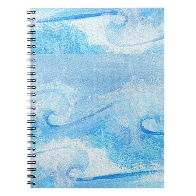 Caderno Espiral Ondas Azuis Bebidas (Frente)