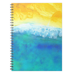 Caderno Espiral Ondas de queda: pintura de Abstrato