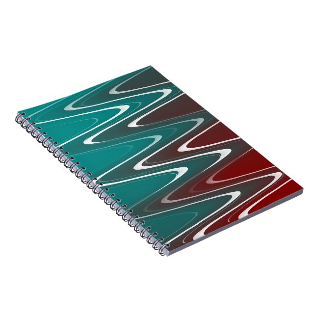 Caderno Espiral Ondas em branco (Lado Direito)