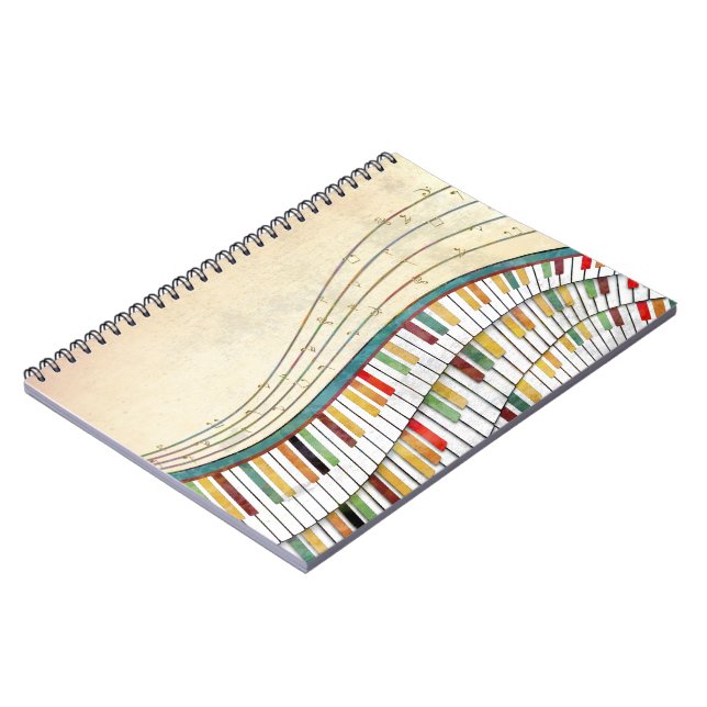 Caderno Espiral Ondas Melódicas (Left Side)