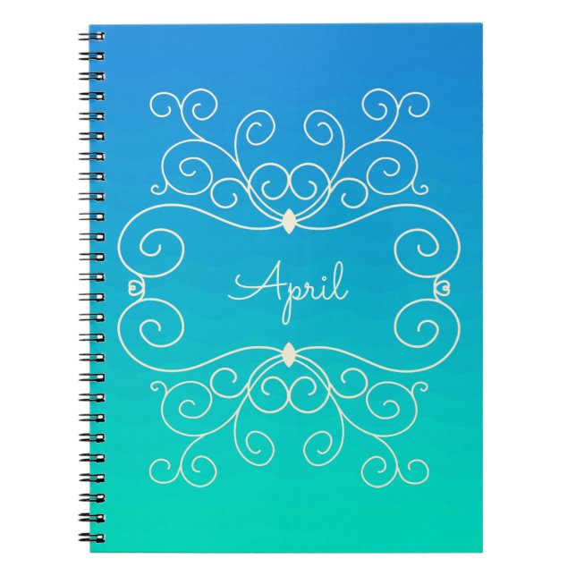 Caderno Espiral Ondas Personalizadas do Oceano (Frente)