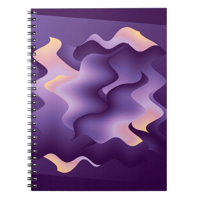 Caderno Espiral Ondas roxas (Frente)