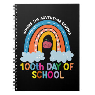 Caderno Espiral Onde a Aventura Começa 100 Dias Mais Inteligente 
