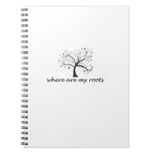 Caderno Espiral onde estão minhas raizes