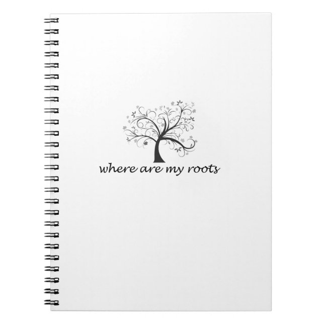 Caderno Espiral onde estão minhas raizes (Frente)