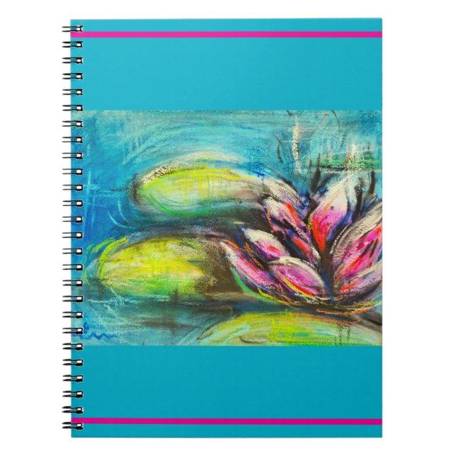 Caderno Espiral Ondes de calme fleuries (Frente)