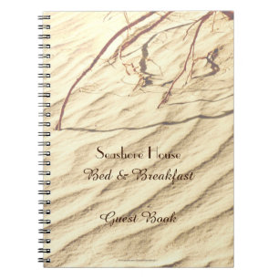 Caderno Espiral Ondinhas do livro de hóspedes da cama & do pequen