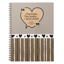 Caderno Espiral One Book, Two Books... I Want More!