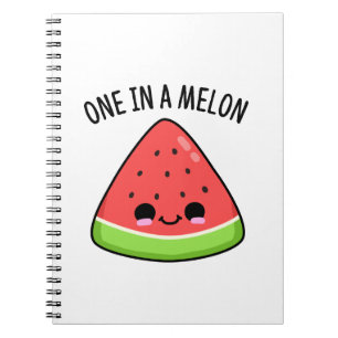Caderno Espiral One In A Melon Funny Watermelon Pun