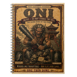 Caderno Espiral Oni, Monstro de Circo Vintage