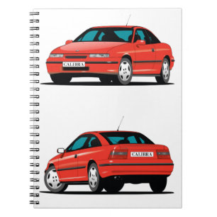Caderno Espiral Opel Calibra vermelho