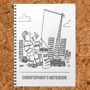 Caderno Espiral Operador de Guindaste de Obra