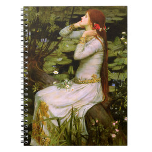 Caderno Espiral Ophelia Por John William Waterhouse Notebook