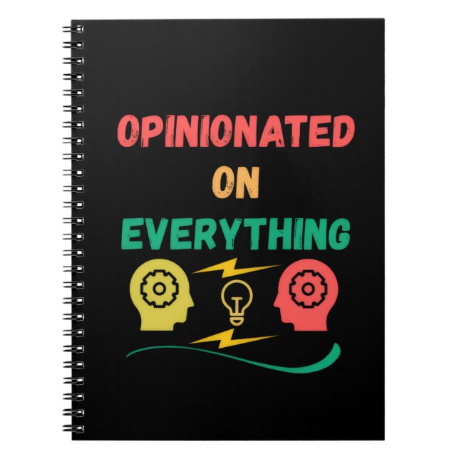 Caderno Espiral Opinionado sobre tudo (Frente)