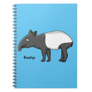 Caderno Espiral Óptica de banda animada feliz e bonita