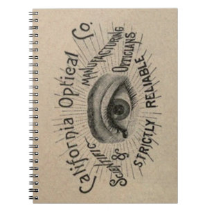 Caderno Espiral Óptica de propaganda antiga