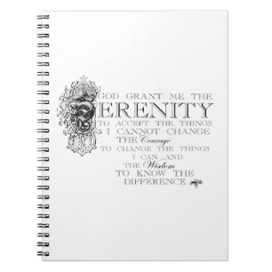 Caderno Espiral Oração da serenidade