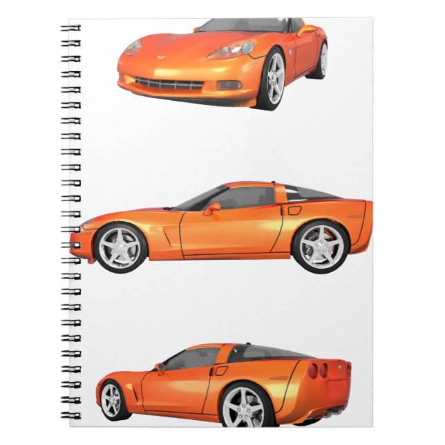 Caderno Espiral Orange Corvette: (Frente)