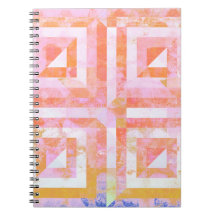 Orange Crush 3 Mixed Media Spiral Notebook