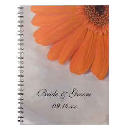 Caderno Espiral Orange Daisy e White Satin Wedding