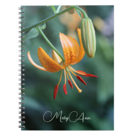 Caderno Espiral Orange Tiger Lily Fotografia