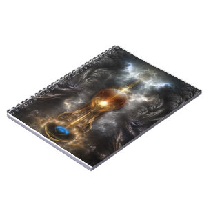 Caderno Espiral Orb De Notebook Espiral De Arte Fractal Leve