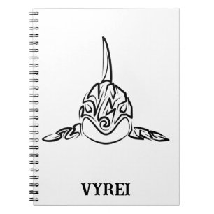 Caderno Espiral Orca Tribal Negra