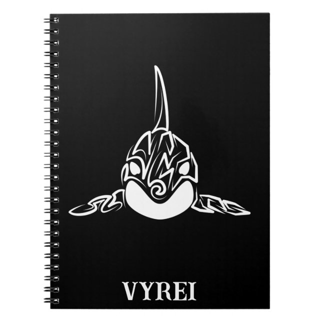 Caderno Espiral Orca Tribal Negra (Frente)