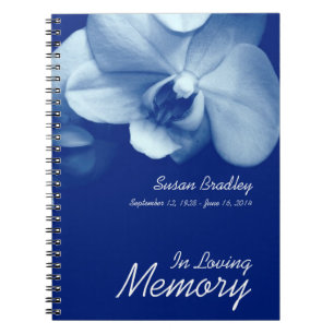 Caderno Espiral Orchid 6 Em Adorando O Livro De Convidados Funerai