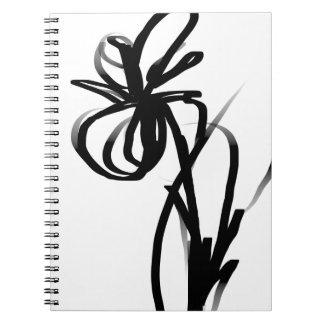 Caderno Espiral Orchid Blanc: Abstrato branco e preto