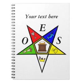Caderno Espiral Ordem da Irmã Estrela Oriental da OES