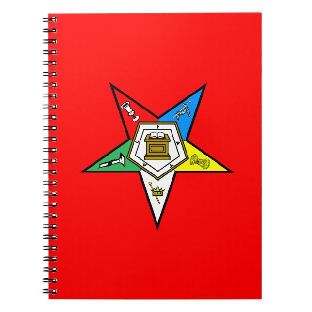 Caderno Espiral Ordem OES do Notebook Estrela Oriental (Frente)