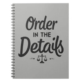Caderno Espiral Order in the Details – Court Clerk